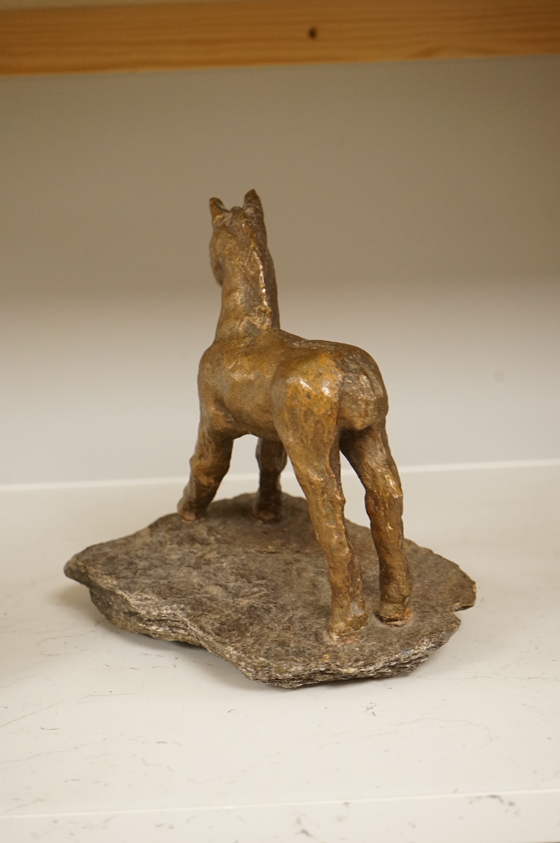 A Contemporary bronze study of a foal, 23cm high